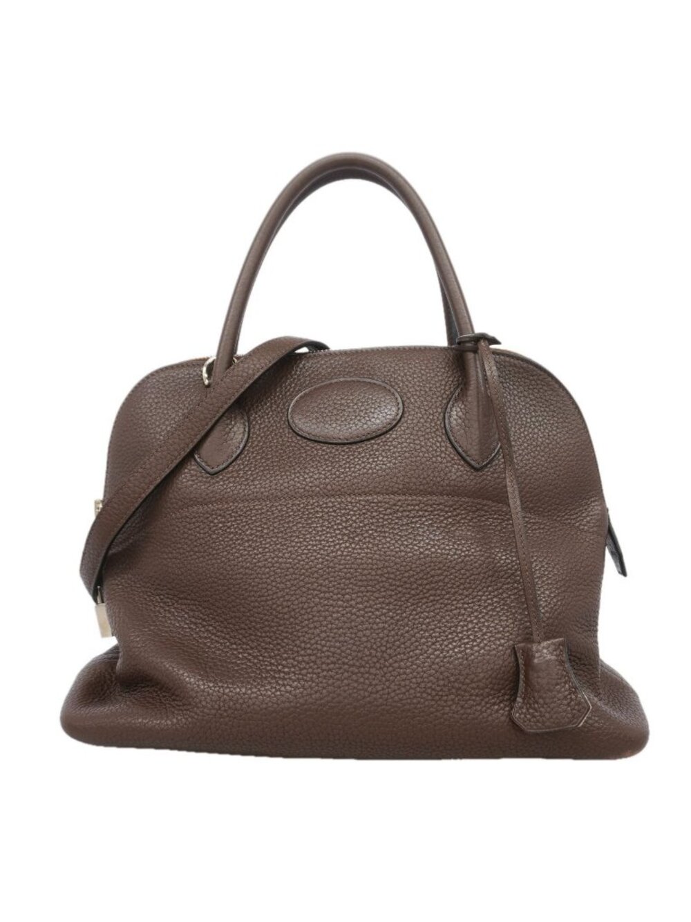Hermes Handbag Bolide 31 Taurillon Clemence Cacao Silver 2-Way Bag